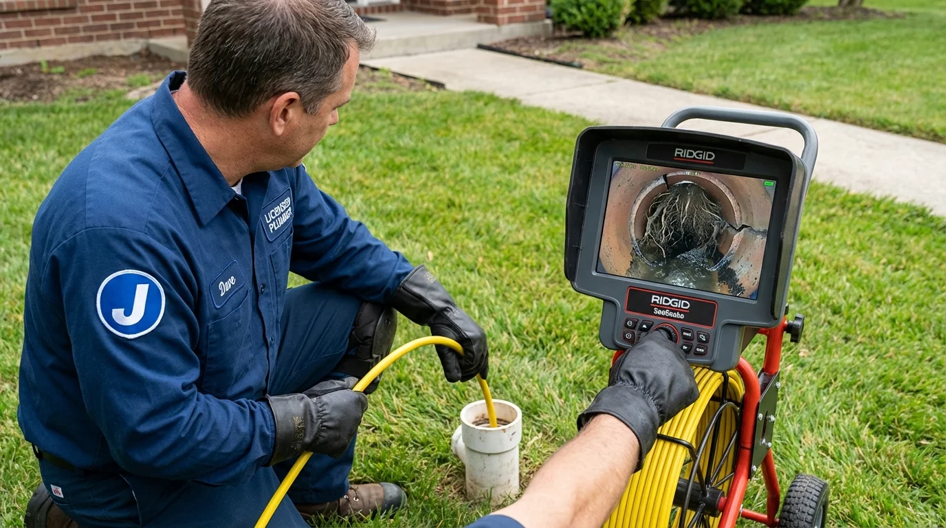 Sewer camera inspection being performed by Johns Plumbing LLC in Kodiak